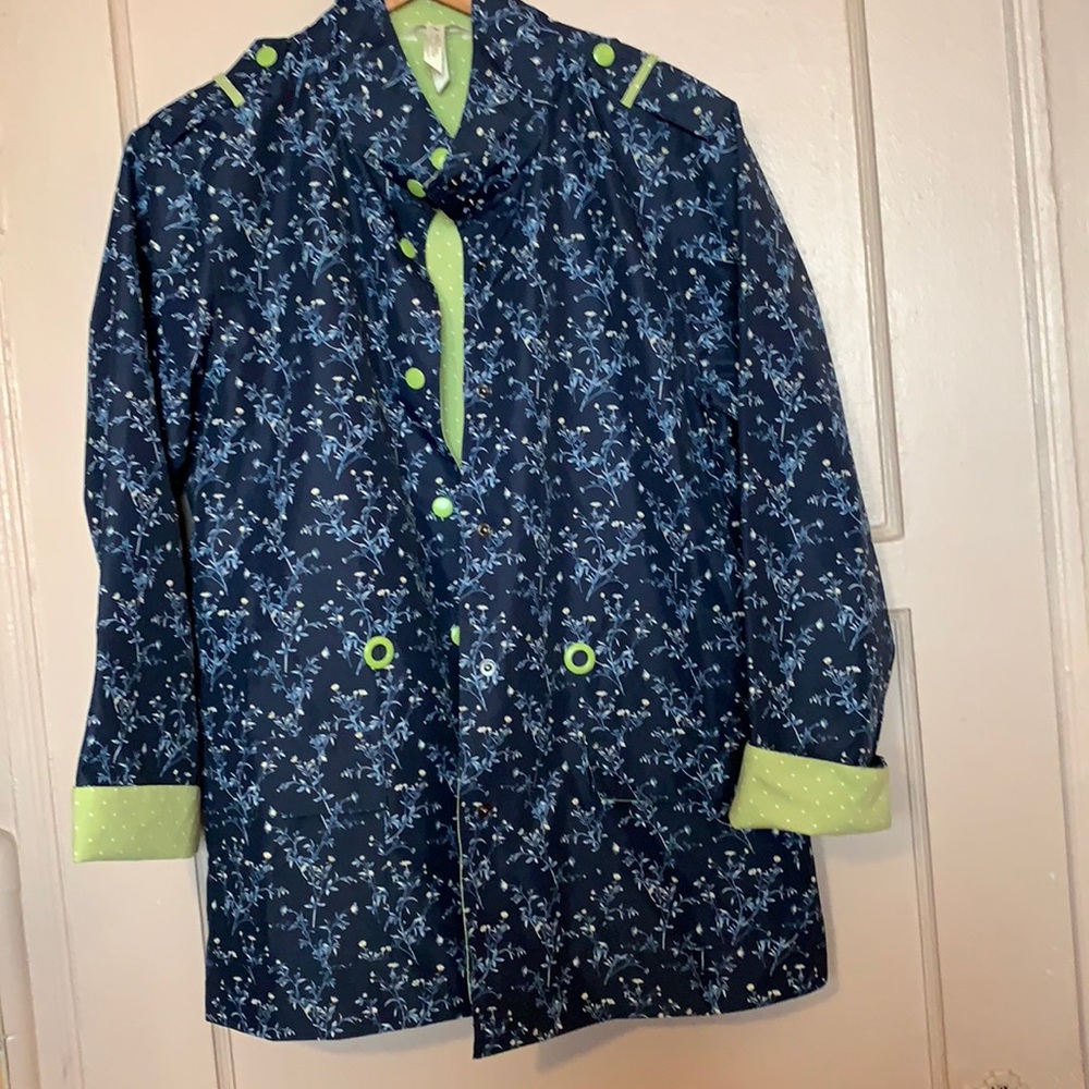 Matilda Jane Enchanted Garden Brighten The Day Floral Polka Dot Rain Jacket Sz S View 3